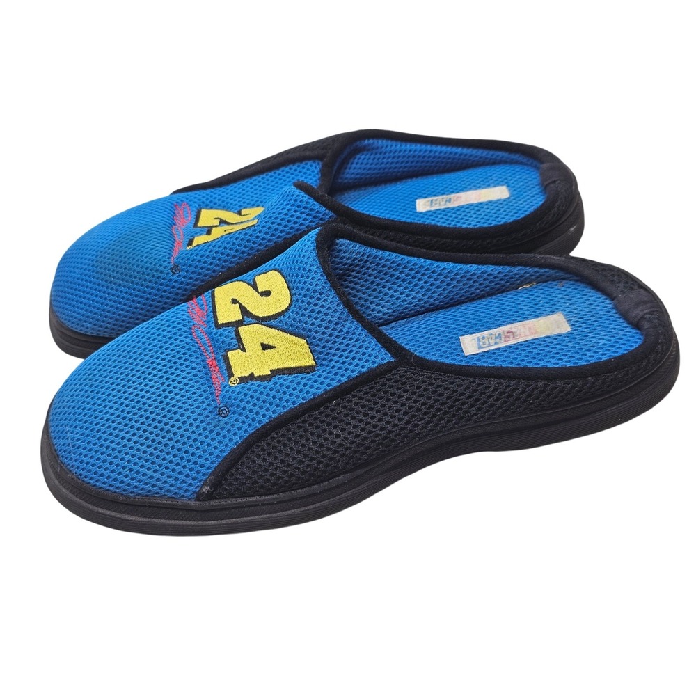 NASCAR Jeff Gordon 24 Mens Blue Mesh Slip On Slippers House‎ Shoes Size 10